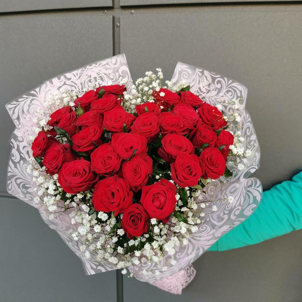 Букет - сердце из роз