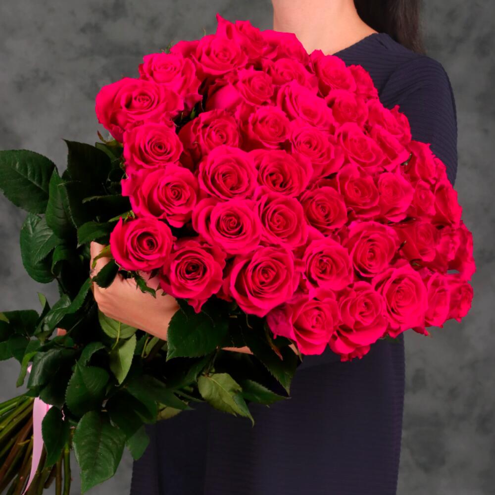 Букет 45 розовых роз