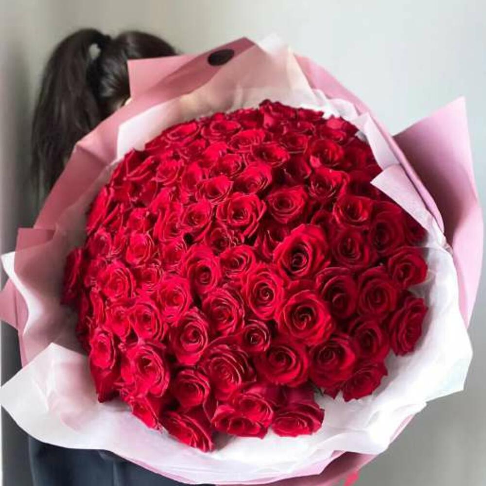 101 красная роза
