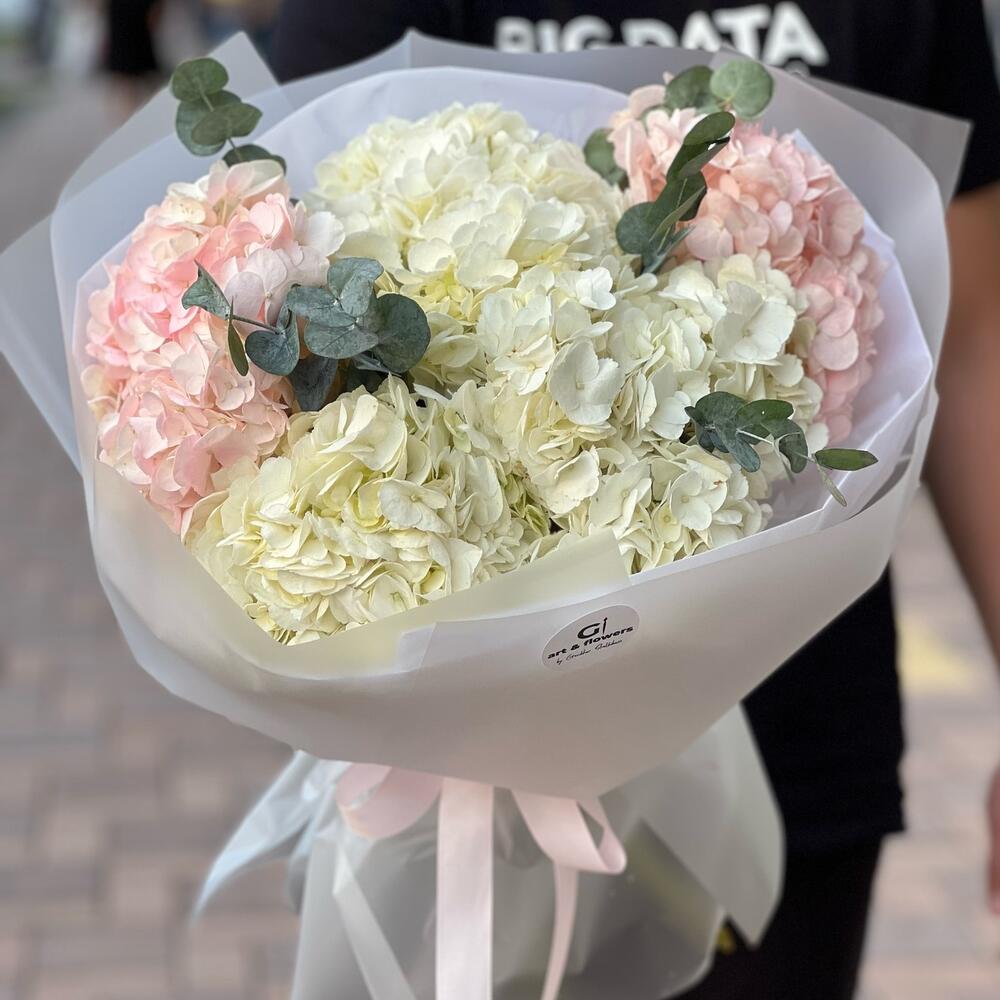 Моно-Букет из Гортензии + открытка ручной работы в подарок